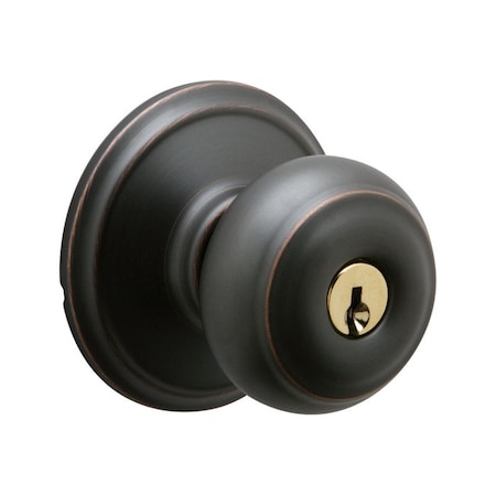 Schlage Schlage Georgian Aged Bronze Entry Door Knob 1-3/4 in. F51VGEO716